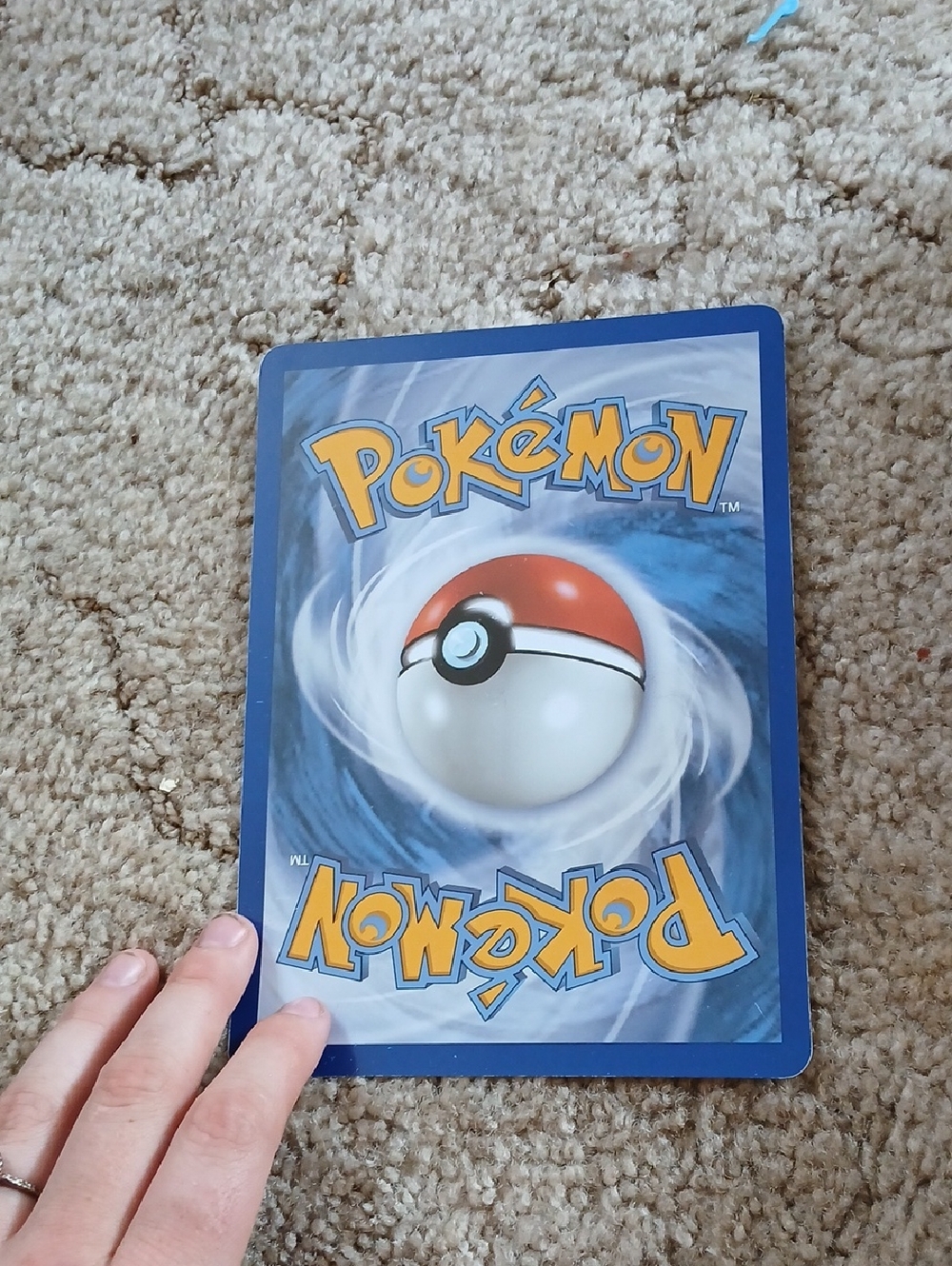 Pokemon Trading Card Back Blue Yellow Red White
